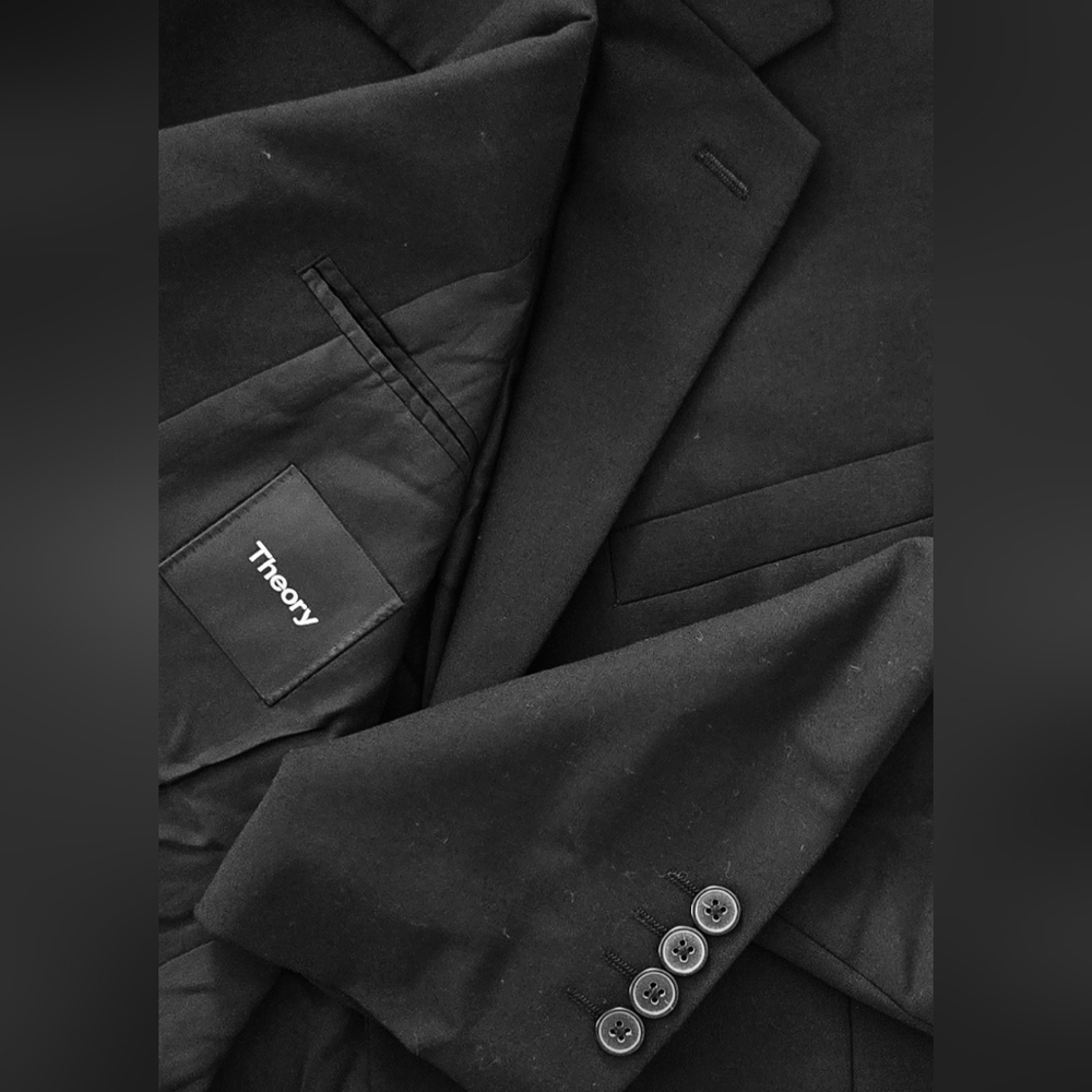 THEORY Men's Black Wool Jacket Size:40R